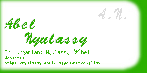 abel nyulassy business card